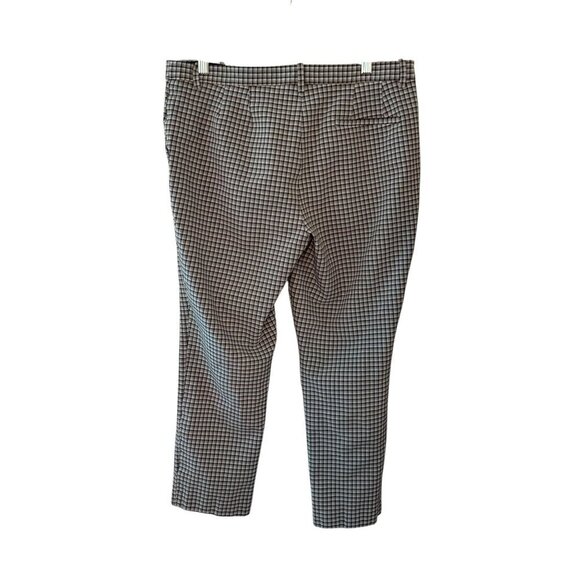Theory Womens Slim Fit Blue black & White Checkered Dress Pants strech cropped s - Picture 5 of 7